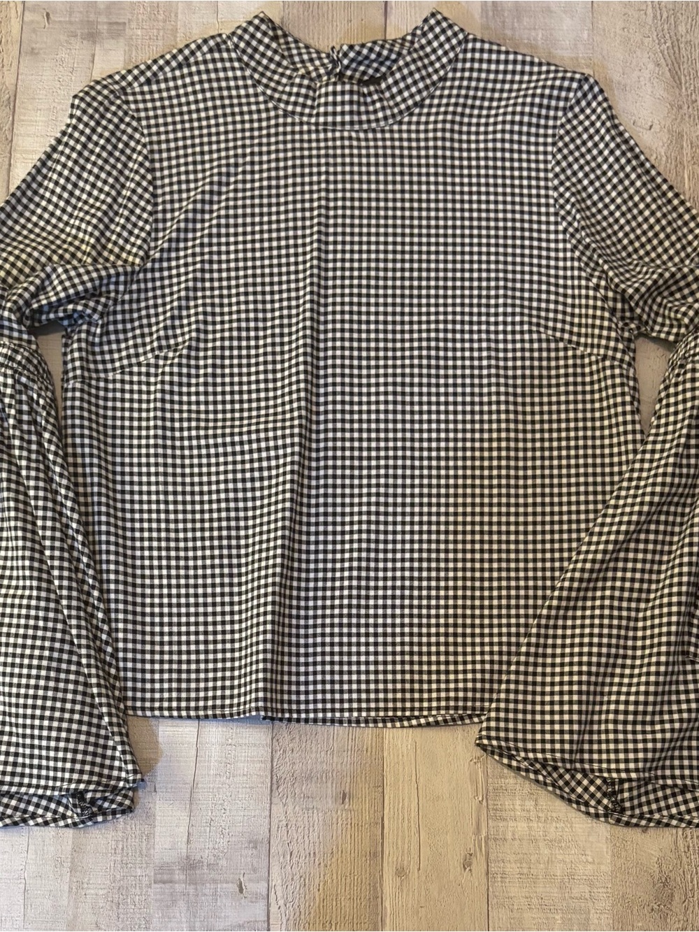IRIS Black & White Gingham Blouse